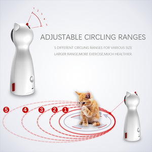 AUTOMATIC INTERACTIVE LED LASER SMART TEASING PET TOY