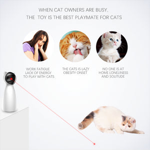 AUTOMATIC INTERACTIVE LED LASER SMART TEASING PET TOY